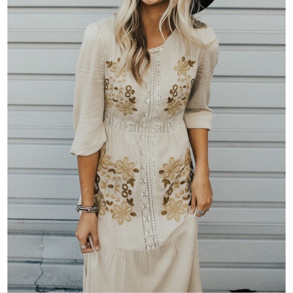 70s style midi dress